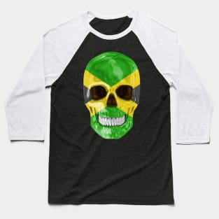 Jamaica Flag Skull - Gift for Jamaican With Roots From Jamaica Baseball T-Shirt